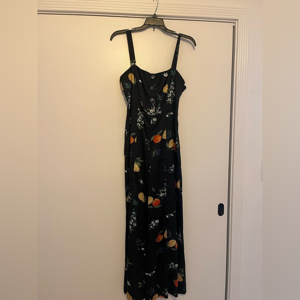 CAPULET Satin Jumpsuit with Fruits